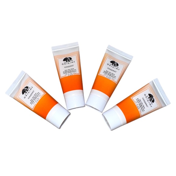 NWT Origins Ginzing Into the Glow Brightening Serum Set of 4 Travel Size 2 Fl Oz - Picture 1 of 6